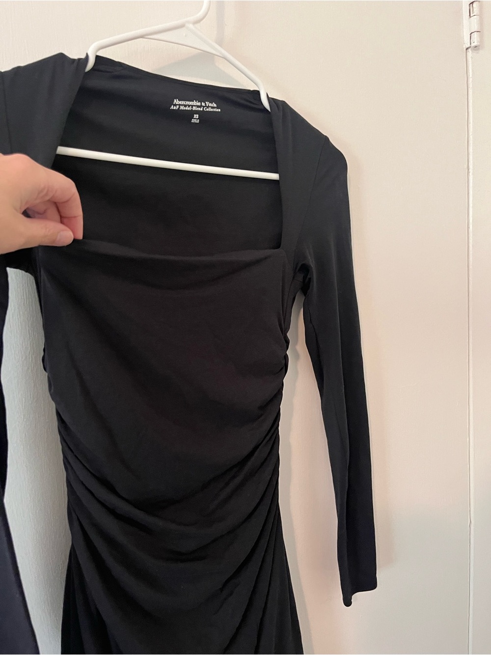 Abercrombie Modal-Blend Collection Square Neck Long Sleeve Mini Dress XS - Picture 2 of 7